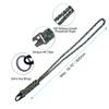 LAREDTREE Heavy Duty Paracord Lanyard Keychain, Paracord Necklace Cell Phone Keychain Whistles Wrist Braided Strap (Camo + Black) view 4