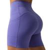 Aoxjox Biker Workout Shorts for Women with Pocket Legend Tummy Control High Waisted Athletic Gym Running Yoga Short 5" (Violet, X-Large) view 1