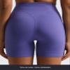 Aoxjox Biker Workout Shorts for Women with Pocket Legend Tummy Control High Waisted Athletic Gym Running Yoga Short 5" (Violet, X-Large) view 3