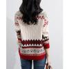 Xingfenly Sleeve Loose Autumn Women Pullover Sweater Yellow Knit Female Pull Striped and Sweaters s3 Red M view 3