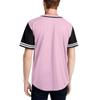 DIGITMON Men's Baseball Jersey Button Down Premium Two-Striped T Shirts Sports Uniform, PINKBLACK X-Large view 2