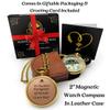 Navigator's Watch Compass - Mens, Husband, Dad, Boyfriends Gifts Ideas- Magnetic Hiking Compass in Leather Case - Christmas or Birthday Gifts for Him, Her, Wife, from Daughter or Son view 3