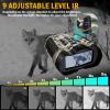 WISHBETY Night Vision Goggles,4K Night Vision Binoculars for Adult with 3.5" HD Screen,32GB TF Card for Photo and Video,9 Gear Infrared and 10X Digital Zoom for Outdoor Enthusiasts and Animal Watchers view 4