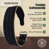 Dominion Strength Training Black Suede 4-inch Weightlifting Belt - Premium Powerlifting Support with Enhanced Grip Technology (MD, 30-40" Waist Size not Pants Size) view 2