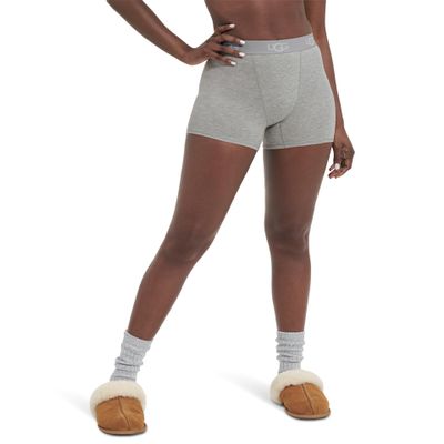 UGG Women's Alexiah Boy Short, Grey Heather, M