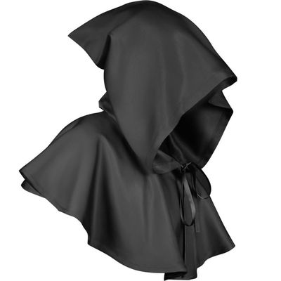 AYILUOBE Halloween Grim Cowl Cloak Medieval Wicca Pagan Hood Wizard Hoodie Cape Cosplay Renaissance Costume for Men Women