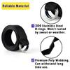Clocean Durable Web Football Belt with Two Stainless Steel D Rings 52' Flag Football Pants Belt for Men Women Kids Youth Boys Girls (Black) view 3