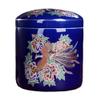 SCOOVY Classic Cat and Dog Coffin Cremation Hand-Painted Ceramic Pet Funeral Box, Casket Pet Memorial Ash Box, Four Flowers Pattern view 1