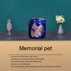 SCOOVY Classic Cat and Dog Coffin Cremation Hand-Painted Ceramic Pet Funeral Box, Casket Pet Memorial Ash Box, Four Flowers Pattern view 4