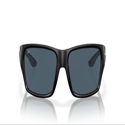Costa Man Sunglasses Matte Black Frame, Gray Lenses, 60MM