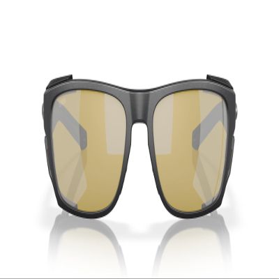 Costa Del Mar King Tide 6 Polarized Rectangular Sunglasses, Black Pearl/Sunrise Silver Polarized- 580G, 58 mm