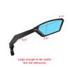 MEACHOW 2024NEW Handlebar Bike Mirror, Scratch Resistant Glass Lens, Ultra-HD, E-bike Mirror, Bicycle Mirror, (Blue Right Side) ME-013RB view 2