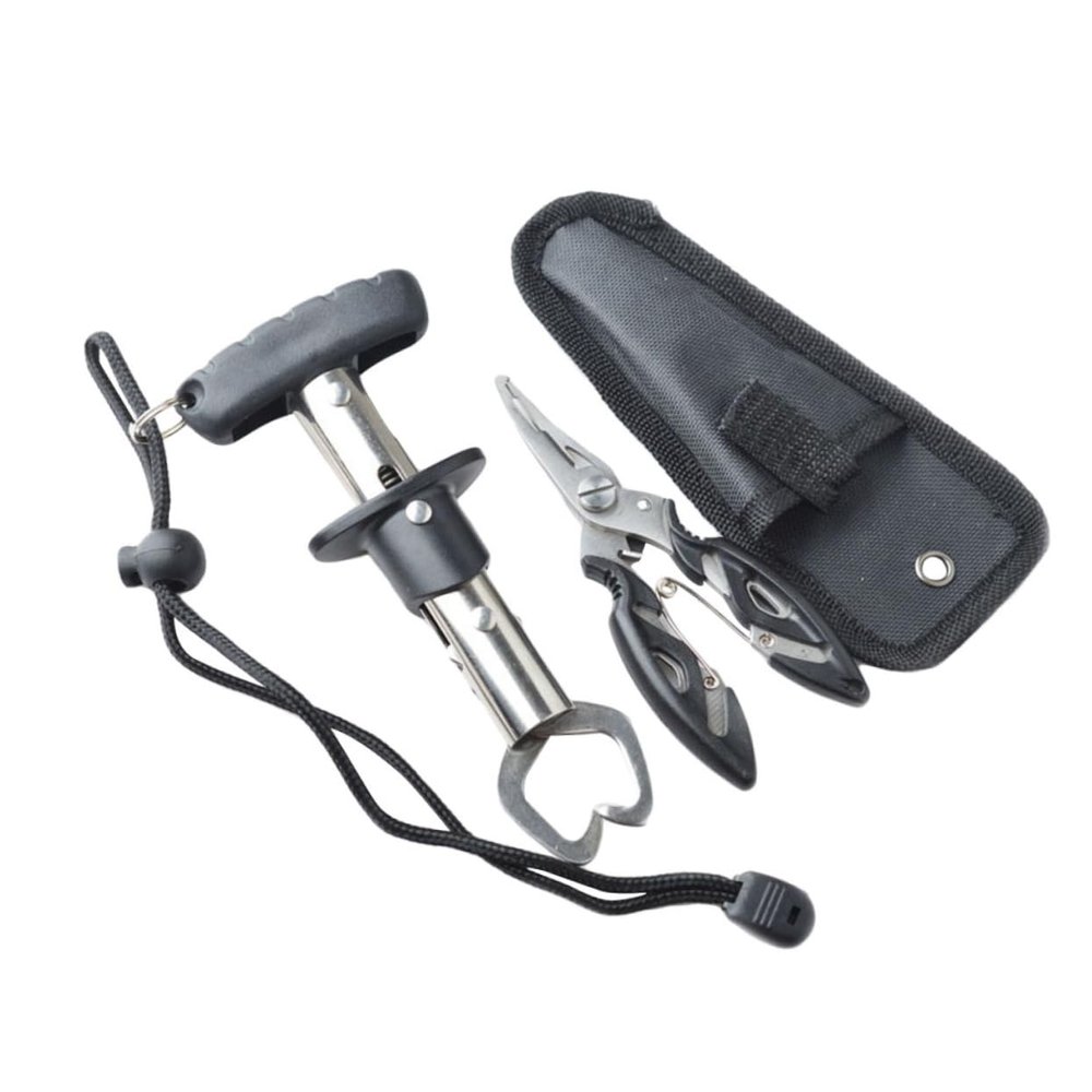 BESPORTBLE Stainless Steel Fish Grip Tool Mini Fishing Gripper with Scale and Non-Slip Handle for Anglers and Kayak Fishing Accurate Weight Measurement and Easy Handling