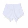 Dawery Cotton Hot Denim Shorts Women Sexy Hole White Frayed Edges High Waist Short Jeans Casual Pockets Ripped Shorts White view 2