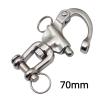 UNKOMN Marine Hardware 5Pcs 70mm Swivel Snap Shackle Stainless Steel Quick Release Diving Clips Swivel Snap Hook for Sailboat Spinnaker Halyard Yacht view 3