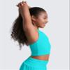 CRZ YOGA Girls Butterluxe Double Lined Racerback Crop Tank Tops - High Neck Dance Yoga Athletic Casual Tight Kids Teen Spectral Blue Large view 4