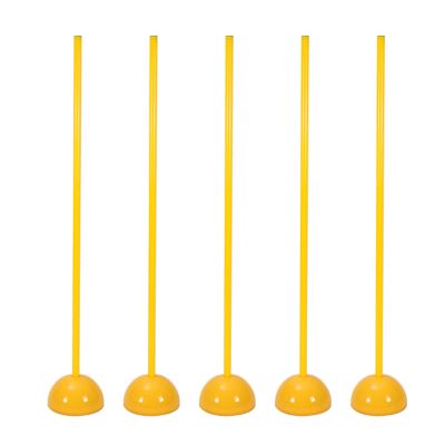 ZJKXJH Agility Training Equipment Set, Removable Soccer Drills Slalom Poles with Water and Sand Injection Base, Coaching Sticks for Outdoor Sports and Fitness, 5 Pieces (Size : D Combo 1.2m/47.2in)