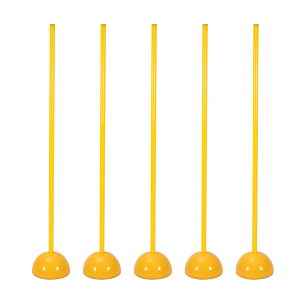 ZJKXJH Agility Training Equipment Set, Removable Soccer Drills Slalom Poles with Water and Sand Injection Base, Coaching Sticks for Outdoor Sports and Fitness, 5 Pieces (Size : D Combo 1.2m/47.2in)