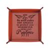 Christian Gifts Leather Tray Engraved Personalized Leather Valet Tray Bible Verse Faith Religious Birthday Christmas Gifts Inspirational Gifts Storage Tray Bedside Tray Jewelry Organizer (Tray-91:11) view 1