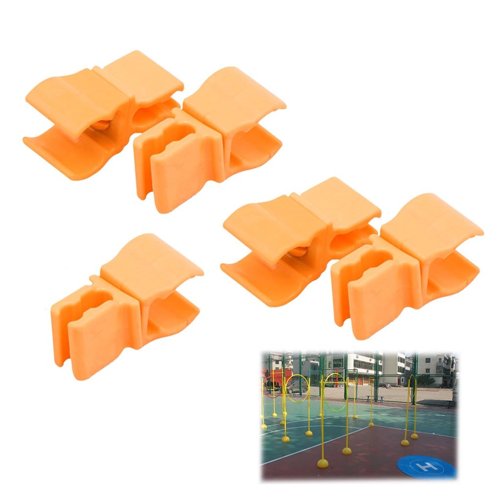 ZJKXJH Agility Training Equipment Set, Removable Soccer Drills Slalom Poles with Water and Sand Injection Base, Coaching Sticks for Outdoor Sports and Fitness, 5 Pieces (Size : Connection A)