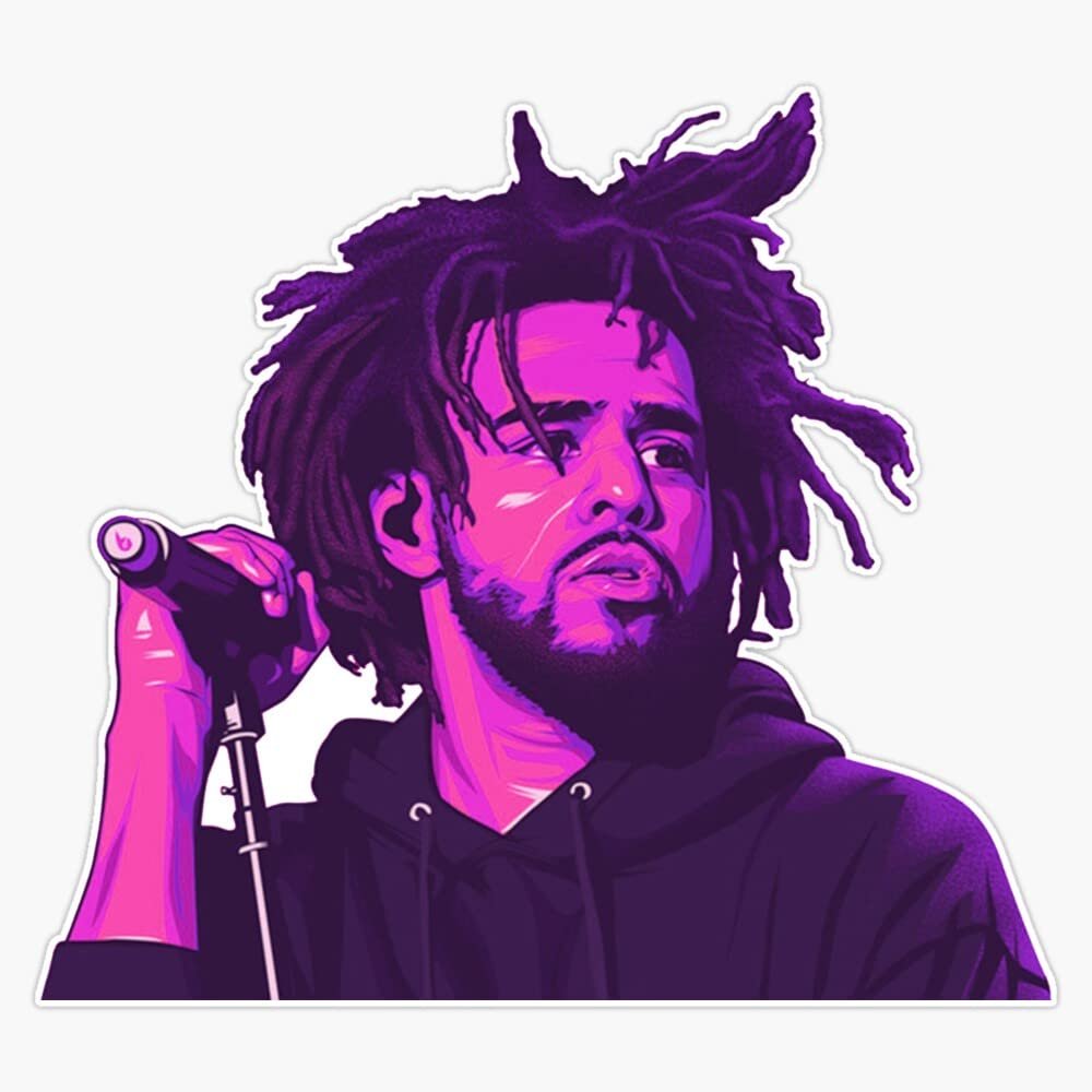 Magnet J Cole Viny Magnetic Bumper Sticker 5"