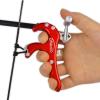 JIANZD Compound Bow Release Aid, Aluminum Alloy 4 Finger Trigger Synapse Hammer Throw Release Assistant Trigger Hunting Thumb Caliper Trigger (Yellow) view 4