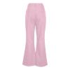 ZYXTIM Men Bell Bottom Pants Vintage 60s 70s Slim Fit Stretch Wide Leg Comfy Flare Formal Dress Bootcut Trousers Disco Pants Pink view 2