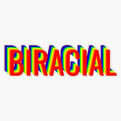 Magnet Biracial Rainbow Word Art Viny Magnetic Bumper Sticker 5"