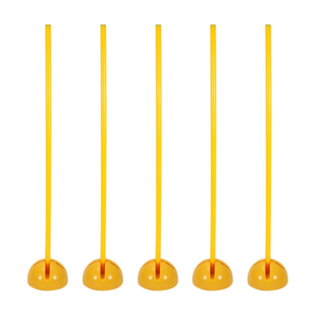 ZJKXJH Agility Training Equipment Set, Removable Soccer Drills Slalom Poles with Water and Sand Injection Base, Coaching Sticks for Outdoor Sports and Fitness, 5 Pieces (Size : E Combo 1m/39.4in)
