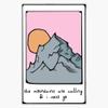 Magnet The Mountains are Calling and I Must Go Polaroid Picture Viny Magnetic Bumper Sticker 5" view 1