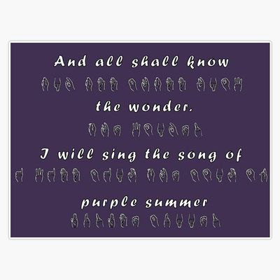 Magnet Spring Awakening Purple Summer Viny Magnetic Bumper Sticker 5"