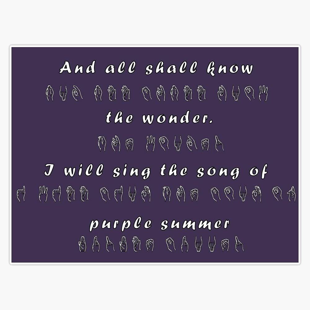 Magnet Spring Awakening Purple Summer Viny Magnetic Bumper Sticker 5"