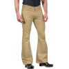 ZYXTIM Men's Casual Retro Party 60s 70s Disco Pants Vintage Wide Leg Stretch Slim Fit Flares Formal Dress Trousers Bell Bottom Khaki view 1
