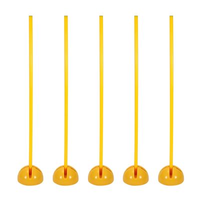ZJKXJH 5 Pcs Training Agility Poles, 39 47 59 Inch Speed Agility Training Set for Kids Adults Outdoor Sports Exercise and Pet Training, Slalom Poles with Bases (Color : A Combo, Size : 1m/39.4in)