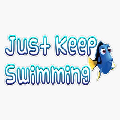 Magnet Just Keep Swimming Viny Magnetic Bumper Sticker 5"