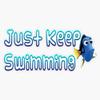 Magnet Just Keep Swimming Viny Magnetic Bumper Sticker 5" view 1