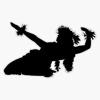 Magnet A Female Hula Dancer Viny Magnetic Bumper Sticker 5"
