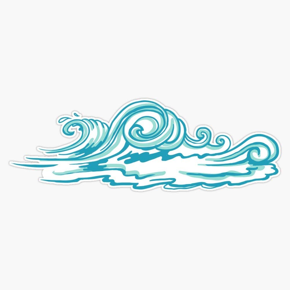 Magnet Waves Viny Magnetic Bumper Sticker 5"
