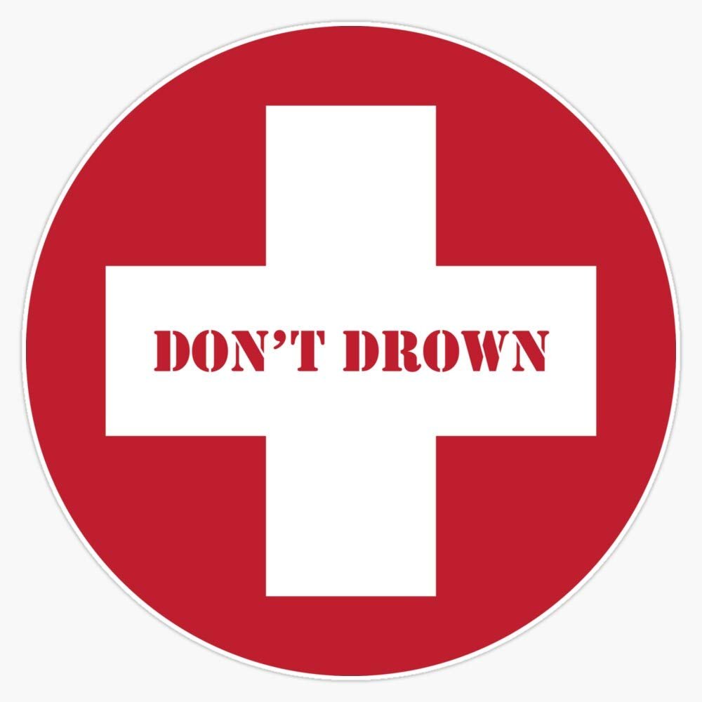 Magnet Don't Drown Lifeguard Viny Magnetic Bumper Sticker 5"