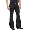 ZYXTIM Men's Skinny Vintage 60s 70s Bell Bottom Slimming Stretch Fit Classic Comfort Stylish Wideleg Disco Pants for Cowboy Black view 1