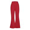 ZYXTIM Men's Casual Retro Party 60s 70s Disco Pants Vintage Wide Leg Stretch Slim Fit Flares Formal Dress Trousers Bell Bottom Red view 3
