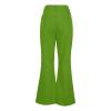 ZYXTIM Men Bell Bottom Pants Vintage 60s 70s Slim Fit Stretch Wide Leg Comfy Flare Formal Dress Bootcut Trousers Disco Pants Green view 2