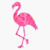 Magnet Hot Pink Watercolor Flamingo Viny Magnetic Bumper Sticker 5" view 1