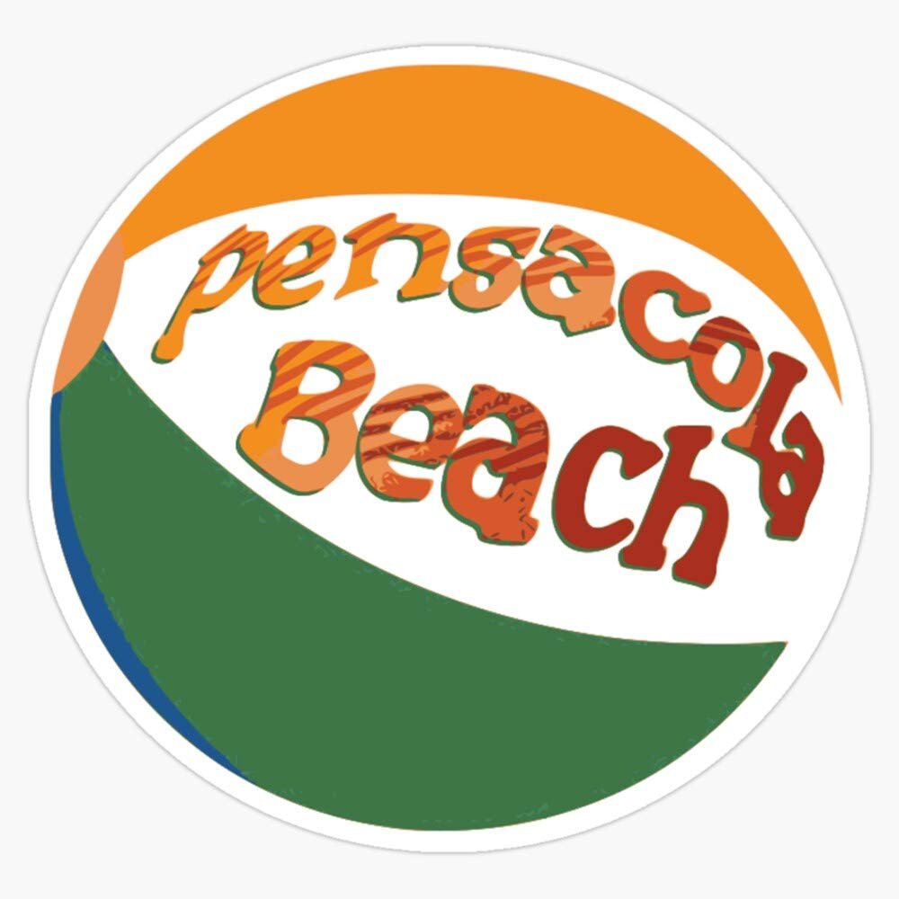Magnet Pensacola Beach Ball Viny Magnetic Bumper Sticker 5"