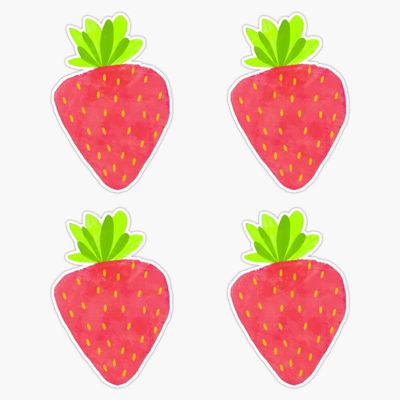 Magnet Strawberry Viny Magnetic Bumper Sticker 5"