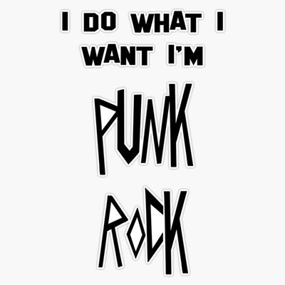 Magnet Punk Rock Viny Magnetic Bumper Sticker 5"