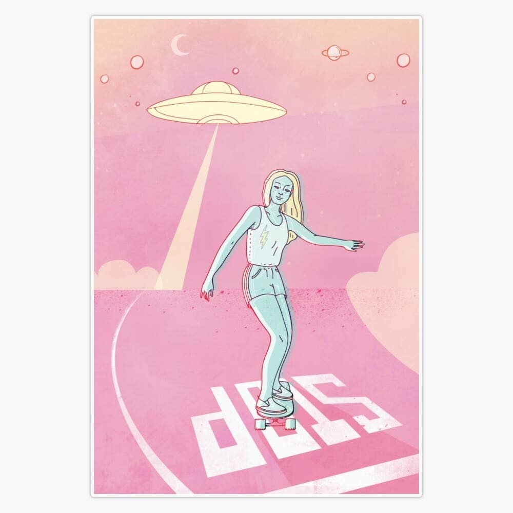 Magnet Sk8 Sci-Fi Viny Magnetic Bumper Sticker 5"