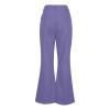 ZYXTIM Men's Casual Retro Party 60s 70s Disco Pants Vintage Wide Leg Stretch Slim Fit Flares Formal Dress Trousers Bell Bottom Purple view 2