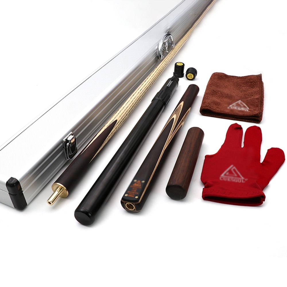 BebeXi Tacos de billar profesionales 145cm North American Imported Material British Snooker cue Set, 3/4 Split cue, 9.7mm