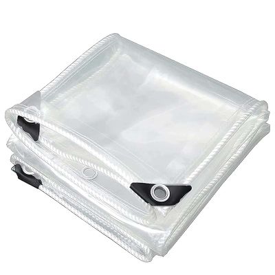 Amunpitic Outdoor Tarp 9.84x22.97ft, Waterproof Tarpaulin Transparent, Duty Heavy Thick Tarpaulins Windproof, Cold Weather Resistan, with Grommets, for Greenhouse Balcony Garden